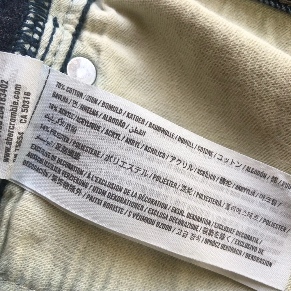 Abercrombie & Fitch Slim Straight Jeans Denim Pants Men’s Size W30/ L30 Classic